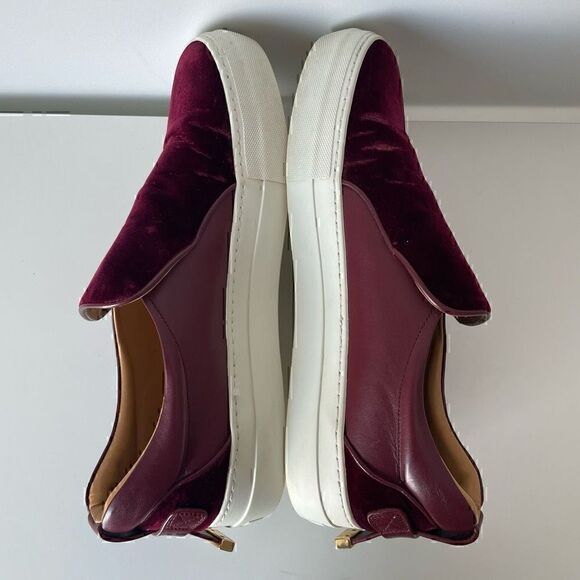 Buscemi Red Velvet Shoes Loafers Slip On Leather Mens Size 44 (US 11) - Picture 10 of 10